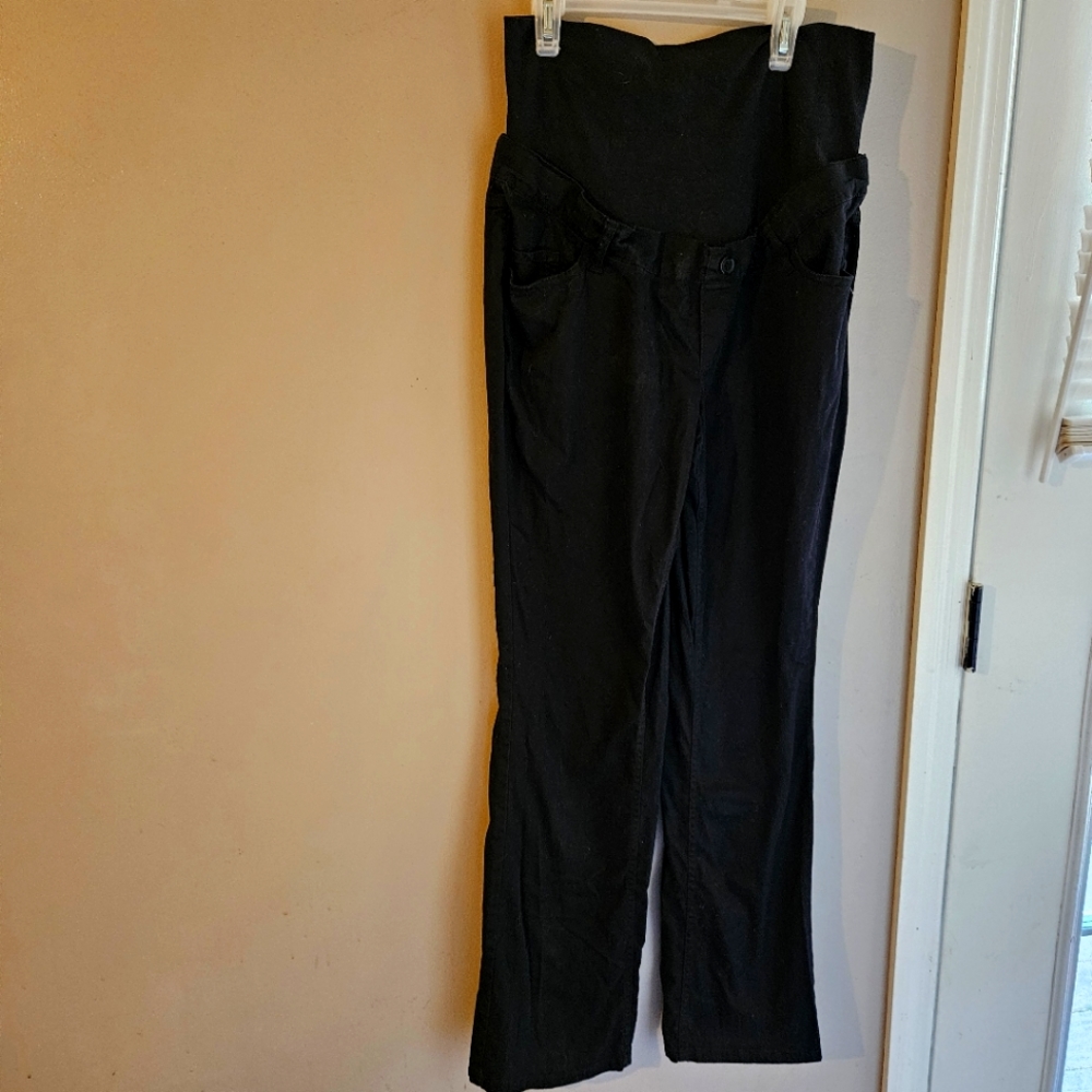 Black Maternity Pants Three Seaaon Maternity Sz M